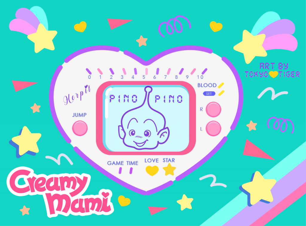 Il videogioco di Pinopino 
Herpit di Creamy Mami 
ハーピット tokyotiger
ピノピノ-クリィミーマミ,
ピノピノ game&watch nintendo di pinopino il gioco di Creamy Mami